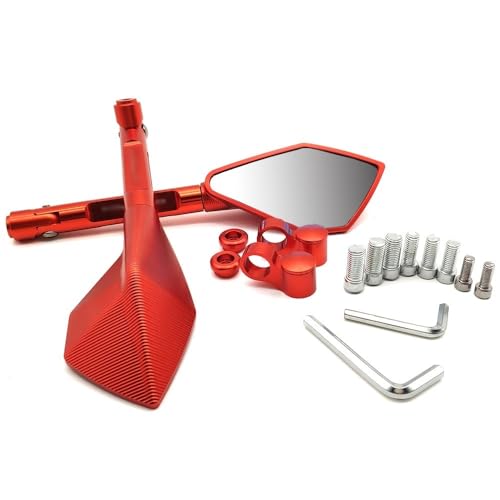 Für B&M&W C400GT C600 C650 C650GT Sport F650GS F700GS F800R Volle CNC Aluminium Motorrad Spiegel Rück Blinden Fleck Seite Kompatible(Orange) von DDGBERFP