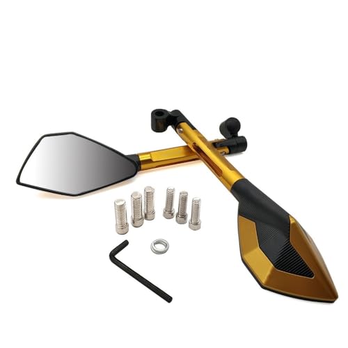 Für Benelli BN300 BN600 Tnt/BN 300 600 Für S1000R S1000 CNC Motorrad Spiegel Moto Rückspiegel Seite Zubehör Kompatible(Gold) von DDGBERFP