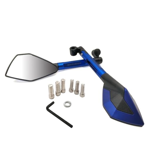 Für Buell XB12X X1 XB12 Cyclone Ulysses 1125CR 1125R M2 CNC Motorrad Spiegel Moto Rückspiegel Seite Zubehör Kompatible(Blau) von DDGBERFP