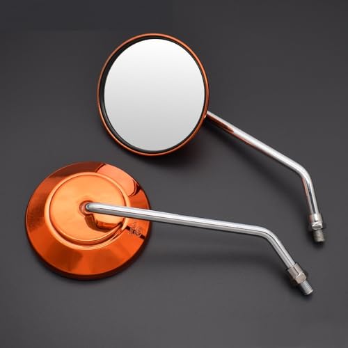 Für C600 Sport C650 C650GT C400GT F650GS F700GS Motorrad Rückspiegel Electrombile Rückseite Spiegel 8 10mm Kompatible(Orange) von DDGBERFP