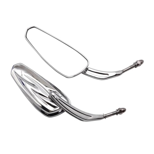 Für Har&ley Electra Glide Ultra Classic Low FLHTCUL 2015–2018 Ultra Limited FLHTK 2010–2018 Motorrad Flaming Chrome Black Seitenspiegel Kompatible Teile(Chrome) von DDGBERFP