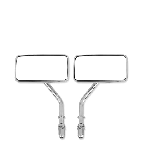 Für Har&ley Rocker C 2008–2009 Softail 1990–2014 Sportster 1200 1990–2014 1 Paar Motorrad-Rückspiegel, Verstellbarer Chrom-Lenkerspiegel Kompatible Teile(Chrome) von DDGBERFP