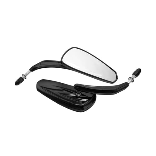 Für Har&ley Softail Slim FLS 2012–2016, S FLSS 2016 Heritage Classic FLSTC 1988–2016 Fat Boy FLSTF 1990–2016, 8 Mm Motorrad-Rückspiegel Kompatible(Schwarz) von DDGBERFP
