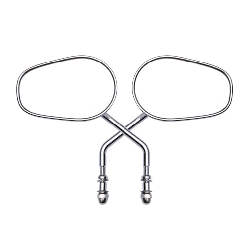 Für Har&ley Sportster 1200 Custom XL1200C 1996–2016 SuperLow XL883L 2011–2016 8 Mm Motorrad-Rückspiegel Kompatible Teile(Chrome) von DDGBERFP