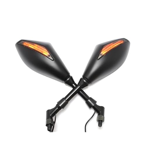 Für Hon&da CB1000R/CB1300/CB600 Hor&net 1 Paar Schwarze Motorrad-Rückspiegel Mit Blinker Kompatible Teile von DDGBERFP