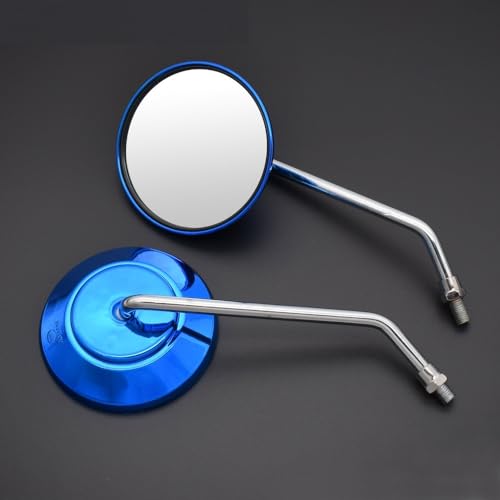 Für Suzuki DR 200 250 DRZ 400 650 DR650 DR350 350 Motorrad Rückspiegel Electrombile Rückseite Spiegel 8 10mm Kompatible(Blau) von DDGBERFP