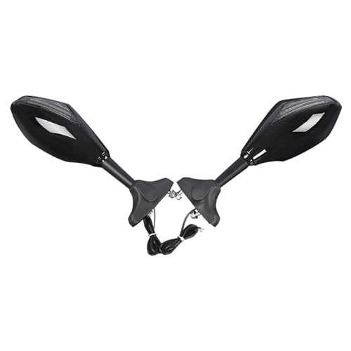 Für Suzuki GSF 1200S BANDIT 2001-2005 SV650S 2003-2008 SV1000S 2003-2007 Motorrad Rückspiegel Mit Blinker Kompatible(Schwarz 2) von DDGBERFP