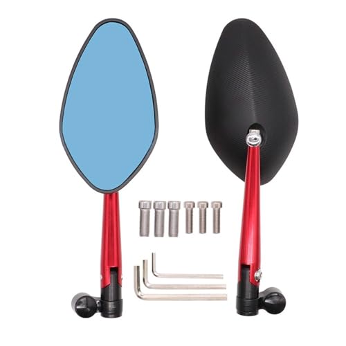 Für XADV PCX MSX Für MT03 MT07 MT09 Für Z650 Z750 Z800 Z900 Z1000 Motorrad Seite Spiegel CNC Kompatible(Rot) von DDGBERFP