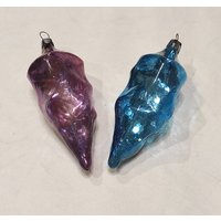 Weihnachtsschmuck Vintage Glas Set 2 Stück Kristall Eisscholle Eiszapfen Spielzeug Dekoration von DDGstr