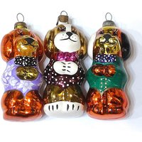 Vintage Einzigartige Glas Weihnachtsverzierungen Zur Auswahl Spielzeug Hund Puppy Decor von DDGstr