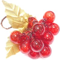 Vintage Exklusive Glas Weihnachtsverzierung Rot Viburnum Beere Dekor von DDGstr