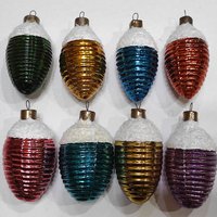 Vintage Glass Xmas Ornaments Zur Auswahl Birnen-Lampen-Dekoration von DDGstr