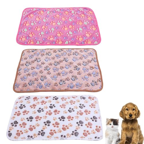 3 Stück Katzendecke, 40X60 cm Katzendecke Für Katzen, Kuscheldecke Hund Waschbar Und Flauschig Weiche Und Warme Decken Haustiere für Kleine Mittlere Hunde Katzen Haustierdecke Schlafmatte von DDHHCP