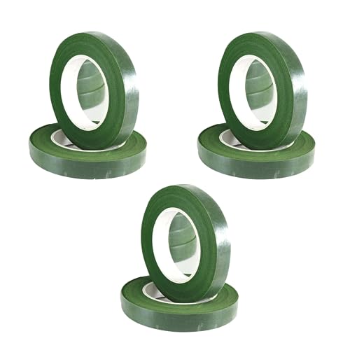 6 Stück Floristenband, Grün Floristenkrepp Selbstklebend Floristenkrepp Set Blumenband Floristik Draht Klebeband Blumen Wickelband Floral Wire Tape für Bouquet Blumensträuße DIY Kunsthandwerk 6 Stück Floristenband, Grün Floristenkrepp Selbstklebend Floristenkrepp Set Blumenband Floristik Draht Klebeband Blumen Wickelband Floral Wire Tape für Bouquet Blumensträuße DIY Kunsthandwerk von DDHHCP