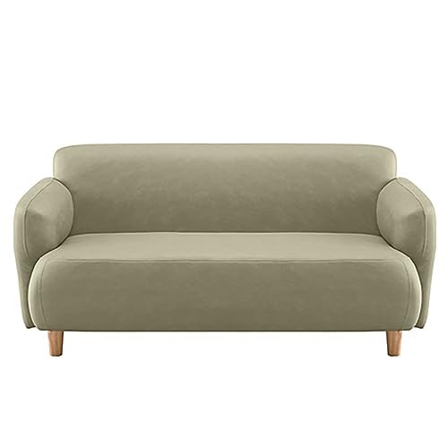 DDKYHU 2-Personen-Sofa, doppelt verdickter Stoff-Polstersessel, verlängertes Kissen, Freizeitsofa 221203 (Farbe: Hellgrau) von DDKYHU