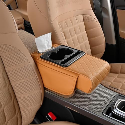 DDLLZDSP Auto Mittelarmlehnenbox Matte für Land Rover Range Rover Sport 2020-2024, Auto Armlehnen Aufbewahrungsbox Matte aus Memory Schaum, Wasserdicht Armlehnen Sitzbox Abdeckungsschutz, Brown von DDLLZDSP