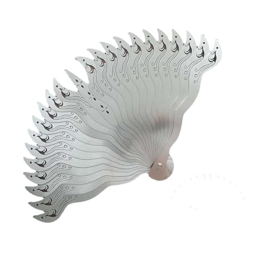 DDMDBYHRY Faltbarer Edelstahl-Fächer, Handventilator, Kungfu, Metall, handgefaltet, Handfächer, leicht zu tragen, Selbstwaffe von DDMDBYHRY