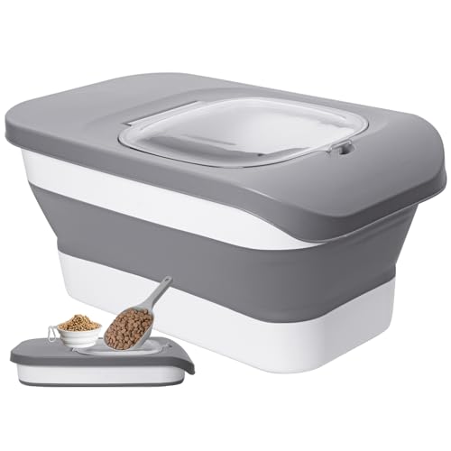 DDMOMMY 4.5-5.9 kg Hundefutter Stroage Container Faltbare Hundefutterbehälter mit luftdichtem Deckel, Tierfutterschaufel und Silikon Hundenapf, Tierfutter Aufbewahrungsbehälter Trockenfutter für Hund, DDMOMMY 4.5-5.9 kg Hundefutter Stroage Container Faltbare Hundefutterbehälter mit luftdichtem Deckel, Tierfutterschaufel und Silikon Hundenapf, Tierfutter Aufbewahrungsbehälter Trockenfutter für Hund, von DDMOMMY