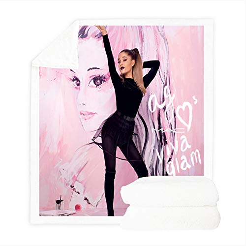 DDONVG Ariana Grande Wohndecke, Fleecedecken for Erwachsene Kinder 3D-Digitaldruck Mikrofaser,weich Und Warm, Verwendet Für Schlafsofa Und Sofa (100 * 140cm,2) von DDONVG