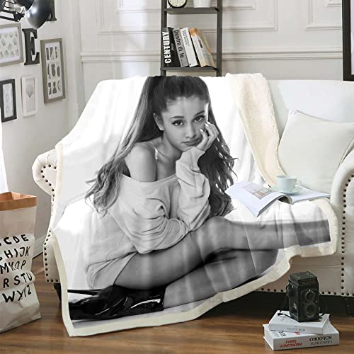 DDONVG Decke Ariana Grande Kuscheldecke Blanket 3D Druckt Wohndecke Sofadecke Couchdecke Tagesdecke, Für Erwachsene Und Kinder (5,150 X 200 cm) von DDONVG