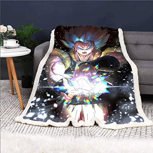 DDONVG Dragon Decke 150x200cm Japan Anime Kuscheldecke Kinder Fleecedecke Sherpa Sofaüberwurf Decke,Sofadecke Tagesdecke (15,100 X 140 cm) von DDONVG