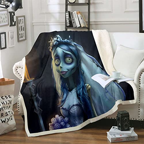 DDONVG The Nightmare Before Christmas Blanket 150 x 200 cm Cuddly Blanket Cartoon Soft Fluffy Fleece Blanket Warm Sofa Blanket Couch Blanket (7.130 x 150 cm) von DDONVG