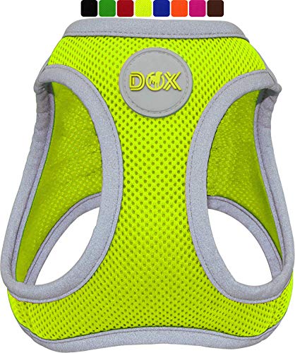 DDOXX Reflektierendes Airmesh Step-In Hundegeschirr - Verstellbare Brust Welpengeschirr für alle Größen - L (Gelb) von DDOXX