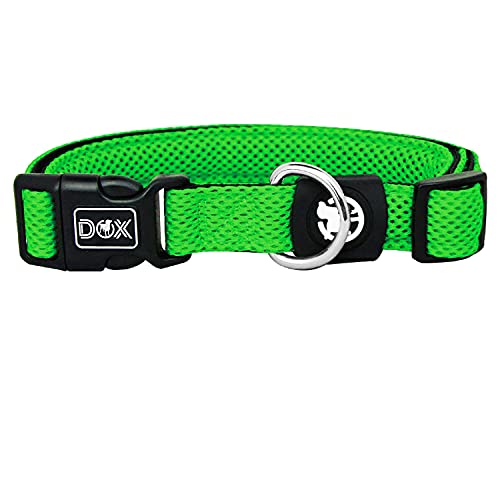 DDOXX Airmesh Hundehalsband - Stabiles und Verstellbares Welpenhalsband für alle Größen - S (Grün) von DDOXX