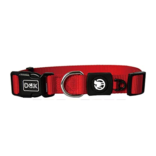 DDOXX Nylon Hundehalsband - Stabiles und Verstellbares Welpenhalsband für alle Größen - XS (Rot) von DDOXX