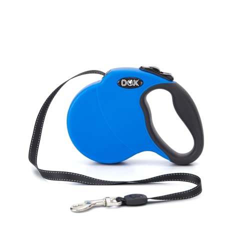 DDOXX Hundeleine Ausziehbar - Stabile Reflektierende Nylonstreifen Hundeleine Bissfest - Rollleine Break & Lock System - L (Blau) von DDOXX