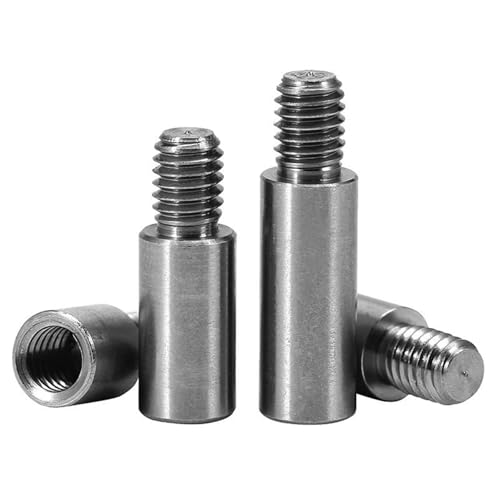 Abstandsschrauben mit Gewinde, Verbindungsmuttern, runder Säule aus Edelstahl, Abstandshalter, Einzelkopfsäulenschrauben M2,5 M3 M4 M5 M6 M8 M10(2.5 * 6+4) von DDQCNZPMY