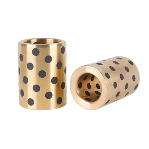 Flanschlagermuffe aus Messing und Graphit, 2 Stück selbstschmierende Hülse, Buchse in, Innendurchmesser 6-18 mm (10x14x12mm) von DDQCNZPMY
