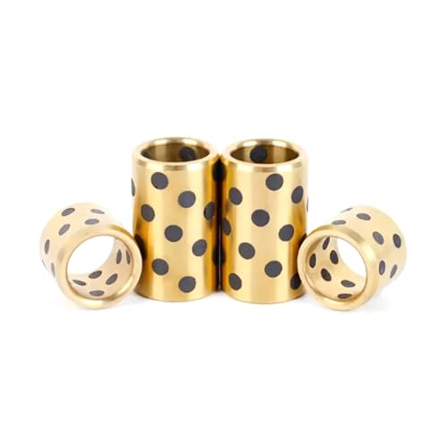 Messing-Graphit-Flanschlagerhülse, 2-teilige Graphit-Kupferhülse, verschleißfeste Auskleidung/selbstschmierendes Lager, ölfreie Auskleidung, Innendurchmesser 4–25 mm(20x30x25mm) von DDQCNZPMY