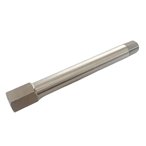 Schlauchverlängerungsanschluss, 1 Stück 50 mm ~ 300 mm Edelstahl-Verlängerungsrohr, 1/8 Zoll 1/4 Zoll 3/8 Zoll BSPT-Kühl-Schnellanschluss weiblich auf männlich(3/8",155mm) von DDQCNZPMY
