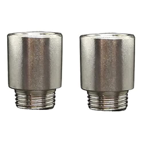 Schlauchverlängerungsanschluss, 2 STÜCKE 1/2 Zoll BSP Außen- auf Innengewinde 201 Edelstahl-Verlängerungsgelenk-Rohrverschraubung Kupplungsanschlussadapter(Lengthened 60mm) von DDQCNZPMY