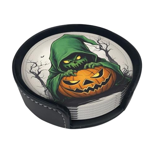 Grüner Geist Horror Halloween Kürbis 1 Tischdeko Untersetzer Getränke Bier Kaffee Untersetzer Geeignete Arten Tassen heiß & kalt 6er Set Grüner Geist Horror Halloween Kürbis 1 Tischdeko Untersetzer Getränke Bier Kaffee Untersetzer Geeignete Arten Tassen heiß & kalt 6er Set von DDSFvbv
