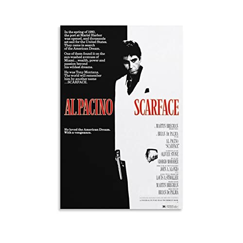 DDSS Scarface Filmposter, Wandkunstdruck, ästhetische Raumdekoration, Malerei, Leinwand, Poster für Zuhause und Büro, 30 x 45 cm von DDSS