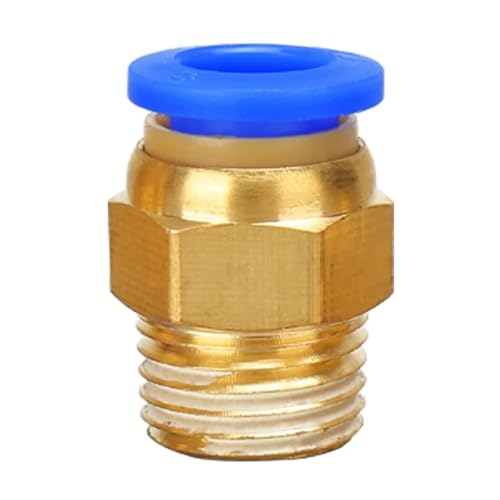 1 x Messing-Kniestück-T-Stück for 1/8 Zoll 1/4 Zoll 3/8 Zoll 1/2 Zoll BSPT männlich weiblich pneumatische Schläuche – langlebiger Luft-Vakuum-Anschluss(4-M5 Pc) von DDSTTLK