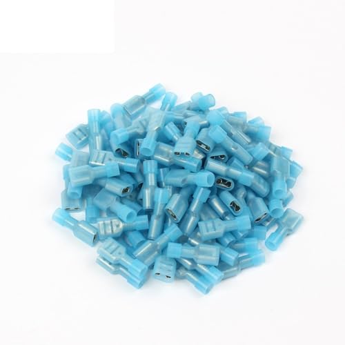 100 Stück Flachsteckhülsen aus Messing 16–14 AWG FDFN, langlebige Nylon-Flachsteckverbinder for 1,5–2,5 mm² Kabel von DDSTTLK