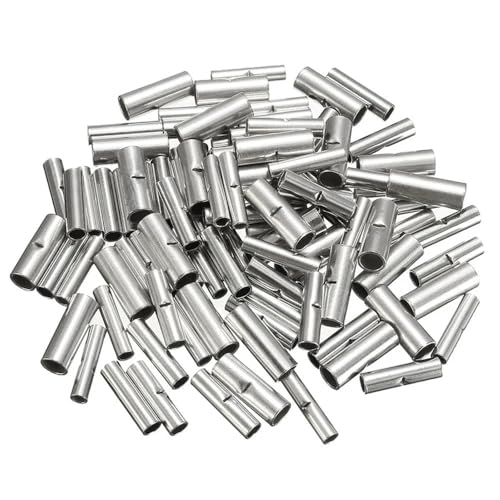 50 Stück nicht isolierte Stoßdrahtverbinder – BN0.5-38 Aderendhülsen, elektrische Kabelklemmen for 26–2 AWG, Kupfer, Zinnbeschichtung(38) von DDSTTLK