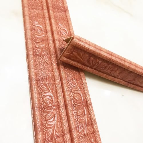 DDSTTLK Selbstklebende, wasserdichte Sockelleiste – 4,6 m lange, faltbare Zierstreifen for Türen, Fensterrahmen und Fußleisten, 1 Stück(Copper,W8cm) von DDSTTLK