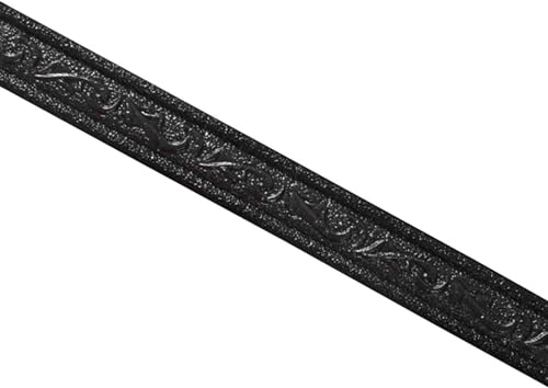 DDSTTLK Selbstklebende Wandleiste mit 3D-Muster – Flexible Formleiste – Wasserdichte und abnehmbare Sockelleiste – 1 Stück(Black) von DDSTTLK