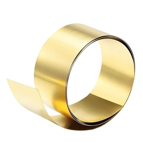 Messingfolienblatt – 500 mm x 1000 mm, Dicke 0,01 mm bis 0,3 mm, langlebige dünne Messingmetallplatte for verschiedene Anwendungen(0.02x100x500mm) von DDSTTLK