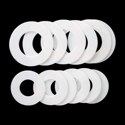 PTFE Flat Washers - 10pcs Gasket Spacer Sealing for Pressure Gauge, OD 6mm to 105mm, Thickness 1-3mm, Customizable(26x16x2mm) von DDSTTLK