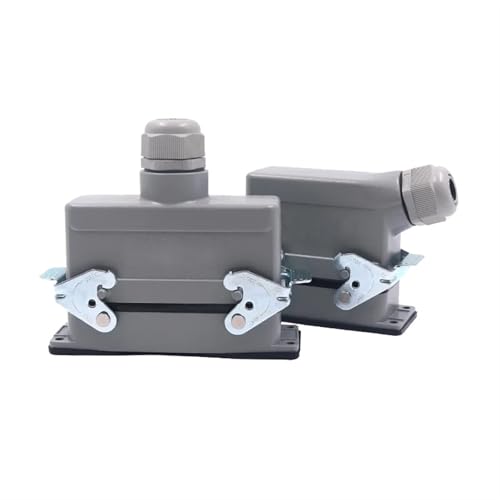 Robuster 32-poliger rechteckiger Steckverbinder – Industrieller wasserdichter Luftfahrtstecker mit Schraubcrimp – Harting-Typ, 1 Stück(32 Core Top Line) von DDSTTLK