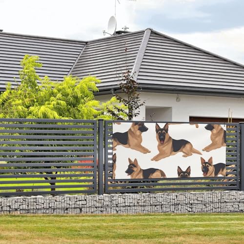 Banner und Schilder, Motiv: Deutscher Schäferhund, mit Seil zum Aufhängen, 61 x 129 cm, Party-Banner, Schild, Poster, Party-Hintergründe, Innen- und Außenbereich, Neujahr, Abschlussfeier, Hochzeit Banner und Schilder, Motiv: Deutscher Schäferhund, mit Seil zum Aufhängen, 61 x 129 cm, Party-Banner, Schild, Poster, Party-Hintergründe, Innen- und Außenbereich, Neujahr, Abschlussfeier, Hochzeit von DDTKLSNV