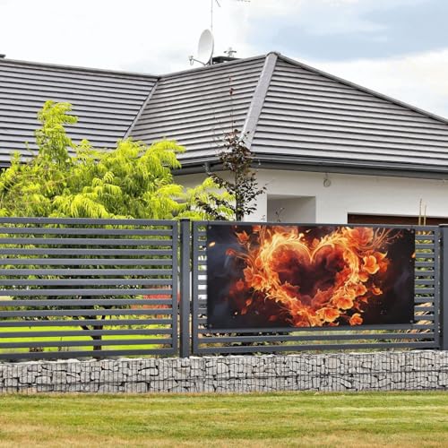 Banner und Schilder mit Feuerblumen und Herzen, Wandbehang, Banner mit Seil zum Aufhängen, 61 x 129 cm, Party-Banner, Schild, Poster, Party-Hintergründe, Innen- und Außenbereich, Neujahr Banner und Schilder mit Feuerblumen und Herzen, Wandbehang, Banner mit Seil zum Aufhängen, 61 x 129 cm, Party-Banner, Schild, Poster, Party-Hintergründe, Innen- und Außenbereich, Neujahr von DDTKLSNV