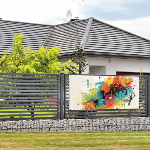 Banner und Schilder mit abstraktem Musikthema, Wandbehang, Banner mit Seil zum Aufhängen, 89 x 180 cm, Party-Banner, Schild, Poster, Party-Hintergründe, Innen- und Außenbereich, Neujahr Banner und Schilder mit abstraktem Musikthema, Wandbehang, Banner mit Seil zum Aufhängen, 89 x 180 cm, Party-Banner, Schild, Poster, Party-Hintergründe, Innen- und Außenbereich, Neujahr von DDTKLSNV