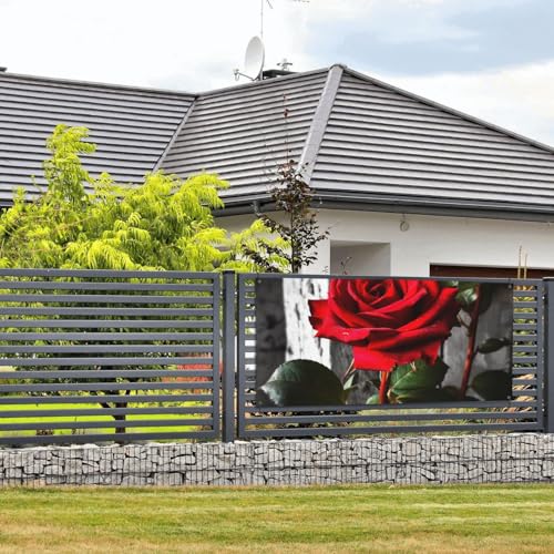 Banner und Schilder mit blühenden roten Rosen, Wandbehang, Banner mit Seil zum Aufhängen, 61 x 129 cm, Party-Banner, Schild, Poster, Party-Hintergründe, Innen- und Außenbereich, Neujahr Banner und Schilder mit blühenden roten Rosen, Wandbehang, Banner mit Seil zum Aufhängen, 61 x 129 cm, Party-Banner, Schild, Poster, Party-Hintergründe, Innen- und Außenbereich, Neujahr von DDTKLSNV