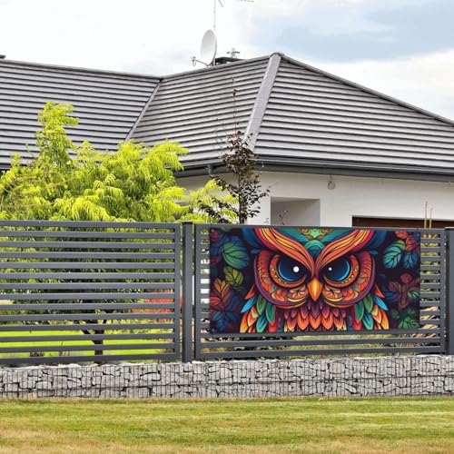 Banner und Schilder mit buntem Eulenmuster, Wandbehang, Banner mit Seil zum Aufhängen, 89 x 180 cm, Party-Banner, Schild, Poster, Party-Hintergründe, Innen- und Außenbereich, Neujahr, Abschlussfeier Banner und Schilder mit buntem Eulenmuster, Wandbehang, Banner mit Seil zum Aufhängen, 89 x 180 cm, Party-Banner, Schild, Poster, Party-Hintergründe, Innen- und Außenbereich, Neujahr, Abschlussfeier von DDTKLSNV